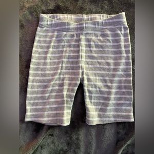 Carters 3T gray and white striped cotton shorts